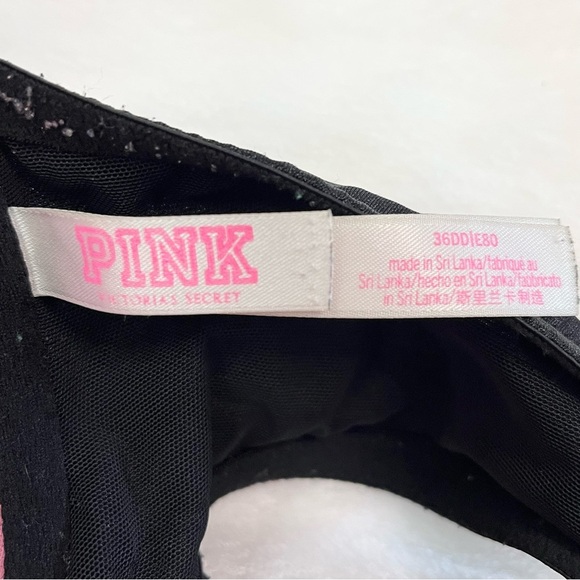 PINK Victoria’s Secret Black Lace Racerback Push-up Bra - Picture 8 of 8